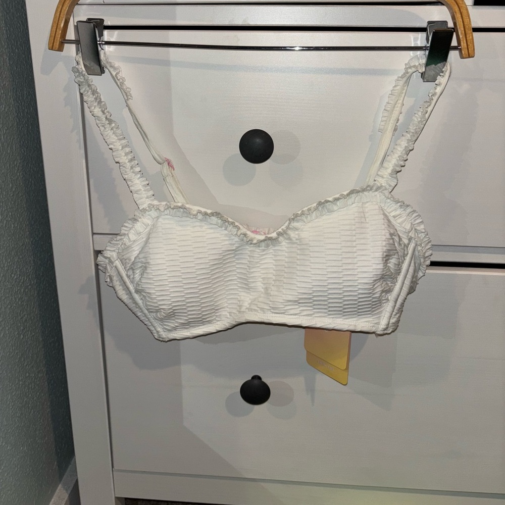 Stoney Clover Lane White Bikini with Ruffle Details